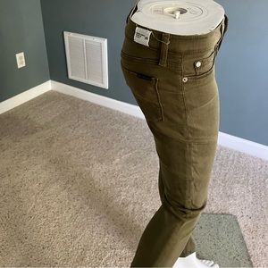 Hudson Natalie, mid rise, ankle, super skinny, olive green, size 28